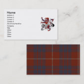 Carte De Visite Lion de Hamilton Tartan (Devant / Derrière)