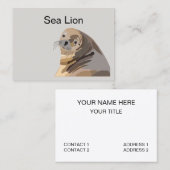 Carte De Visite Lion de mer Animal (Devant / Derrière)