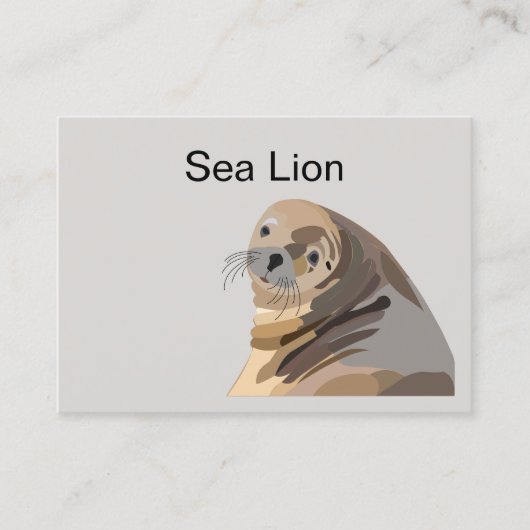 Carte De Visite Lion de mer Animal (Devant)