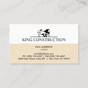 Carte De Visite Lion Logo Professionnel