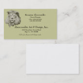 Carte De Visite Lion masculin (Devant / Derrière)