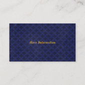 Carte De Visite Lion médiéval Blue Fleur de Lis d'or (Dos)