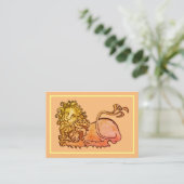 Carte De Visite Lion médiéval héraldique (Debout devant)