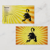 Carte De Visite Lion noir ; Leo (Devant / Derrière)