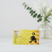 Carte De Visite Lion noir ; Leo (Debout devant)