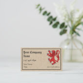 Carte De Visite Lion Rampant Gules (Debout devant)