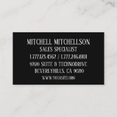 Carte De Visite Lion royal (Dos)