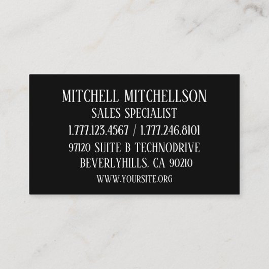 Carte De Visite Lion royal (Dos)