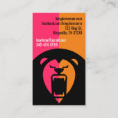 Carte De Visite Lion rugissant (Dos)