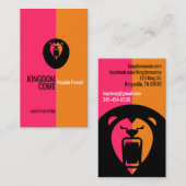 Carte De Visite Lion rugissant (Devant / Derrière)