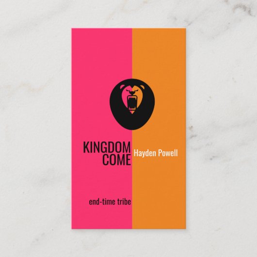 Carte De Visite Lion rugissant (Devant)