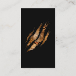 Carte De Visite Lion Visage Torn Claw animal sauvage Cat Safari Ki