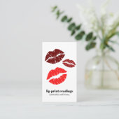CARTE DE VISITE LIP PRINT LECTURES PSYCHIC FORTUNE TELLER (Debout devant)