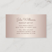 Carte De Visite Lipes d'or Rose avec maquillage de monogramme (Dos)