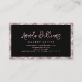 Carte De Visite Lips de Parties scintillant or Rose Holographique  (Dos)