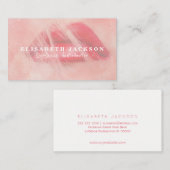 Carte De Visite LipSense cool d'aquarelle rose distributeur de rou (Devant / Derrière)