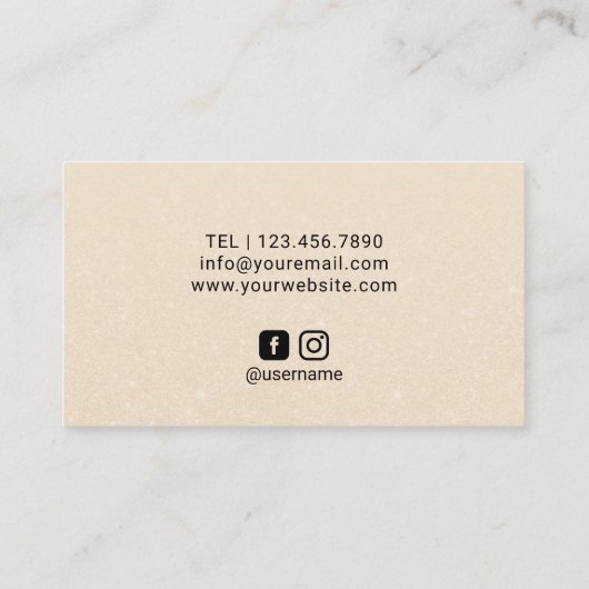 Carte De Visite Lipsense Distributeur Rose Gold Lips Élégant (Dos)