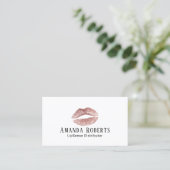 Carte De Visite Lipsense Distributeur Rose Gold Lips Élégant (Debout devant)