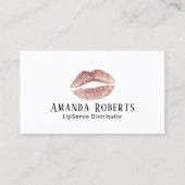 Carte De Visite Lipsense Distributeur Rose Gold Lips Élégant (Devant)