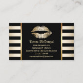 Carte De Visite Lipsense Lipstick Distributeur Moderne Lips Or (Devant)