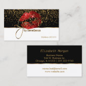 Carte De Visite Lipsense Parties scintillant rouge lèvres sur blan (Devant / Derrière)
