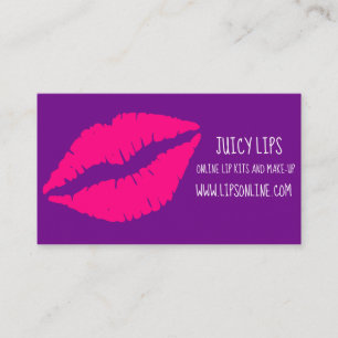 Carte De Visite Lipstick en ligne freelance cosmétique entreprise