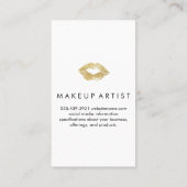 Carte De Visite Lipstick et miroir de maquillage | Brosses de Mua (Dos)