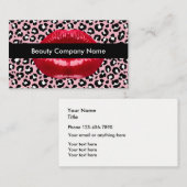 Carte De Visite Lipstick rouge élégant (Devant / Derrière)