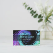 Carte de visite liquide de vague d'arc-en-ciel (Debout devant)