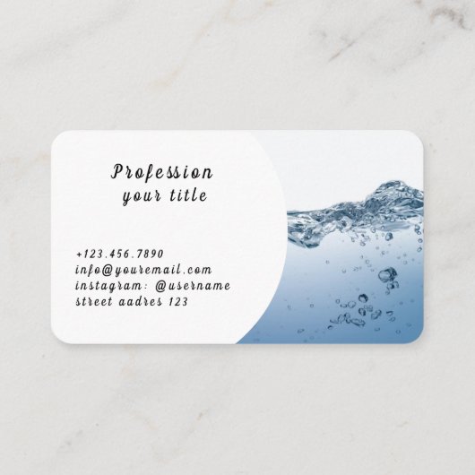 Carte De Visite Liquide d'eau (Dos)