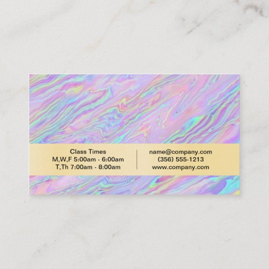 Carte De Visite Liquide Iridescendant (Dos)