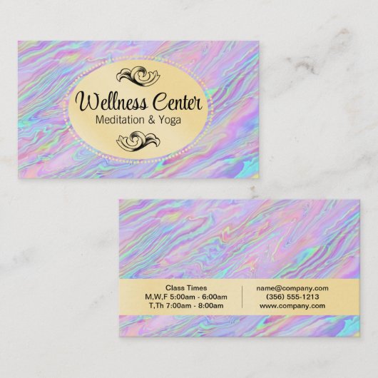 Carte De Visite Liquide Iridescendant (Devant / Derrière)