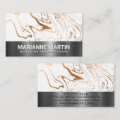 Carte De Visite Liquify Marble | Découpe métallique (Devant / Derrière)