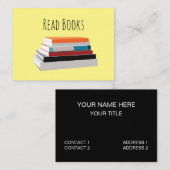 Carte De Visite Lire les livres Lover livre (Devant / Derrière)