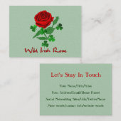 Carte De Visite L'Irlandais sauvage s'est levé (Devant / Derrière)