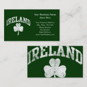 Carte De Visite L'Irlande, fac grunge de shamrock de style (Devant / Derrière)