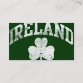 Carte De Visite L'Irlande, fac grunge de shamrock de style (Dos)