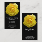 Carte De Visite Lisianthus jaune - Noir (Devant / Derrière)