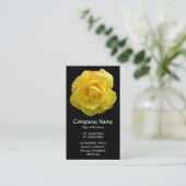 Carte De Visite Lisianthus jaune - Noir (Debout devant)