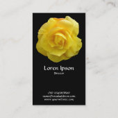 Carte De Visite Lisianthus jaune - Noir (Dos)