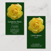 Carte De Visite Lisianthus jaune - Vert foncé (Devant / Derrière)
