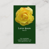 Carte De Visite Lisianthus jaune - Vert foncé (Dos)