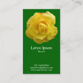 Carte De Visite Lisianthus Jaune - Vert Gris Profond (Dos)