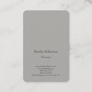 Carte De Visite Lisible tendance simple minimaliste gris