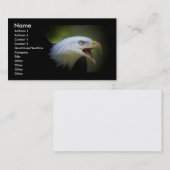 Carte de visite lisse de bois d'ébène avec Eagle (Devant / Derrière)