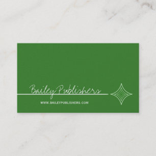 Carte de visite lisse de diamant, vert de Kelly
