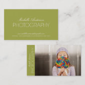 CARTE DE VISITE LISSE DE PHOTOGRAPHIE DU (Devant / Derrière)