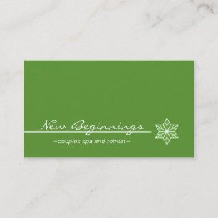 Carte de visite lisse de Starlight, vert de Kelly