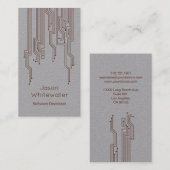 Carte de visite lisse de style de techno (Devant / Derrière)
