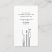 Carte de visite lisse de style de techno (Dos)